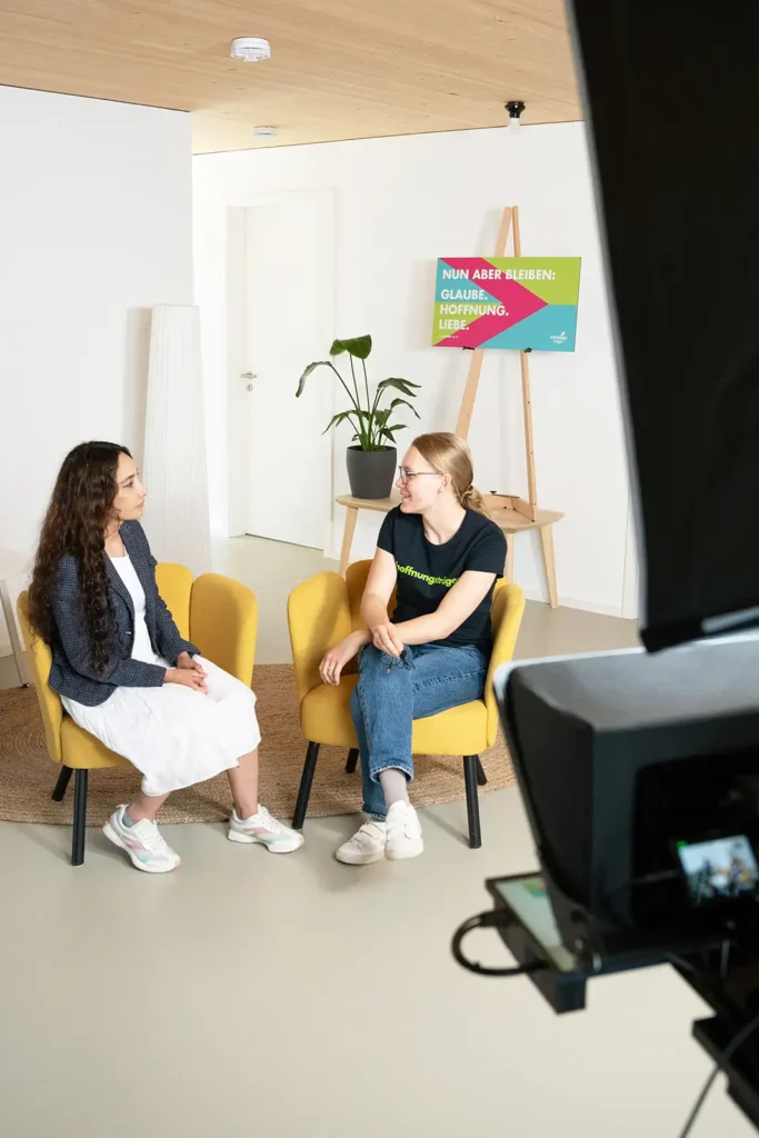 Interviewsituation mit zwei Personen